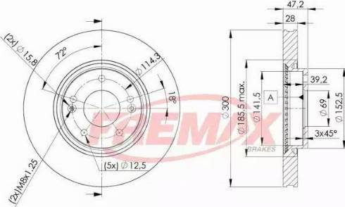 FREMAX BD-0580 - Brake Disc autospares.lv