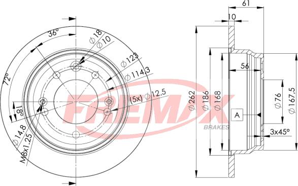 FREMAX BD-0581 - Brake Disc autospares.lv