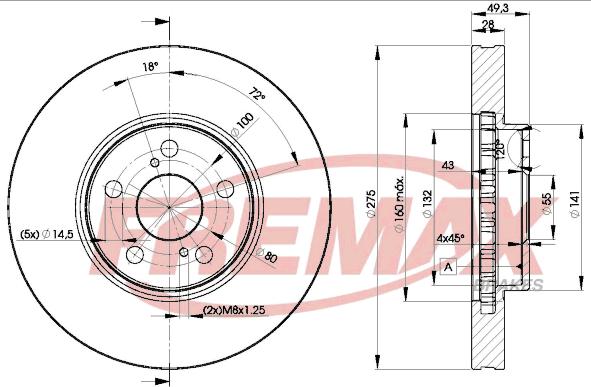 FREMAX BD-0600 - Brake Disc autospares.lv