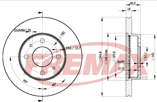 FREMAX BD-0602 - Brake Disc autospares.lv