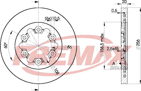 FREMAX BD-0001 - Brake Disc autospares.lv