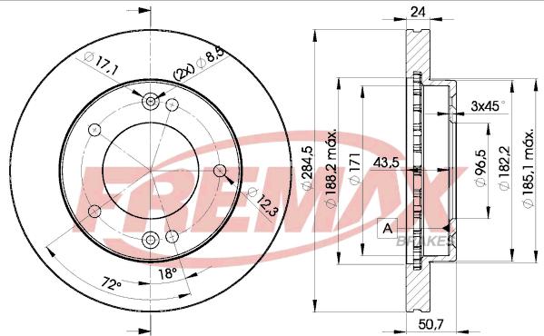 FREMAX BD-0008 - Brake Disc autospares.lv