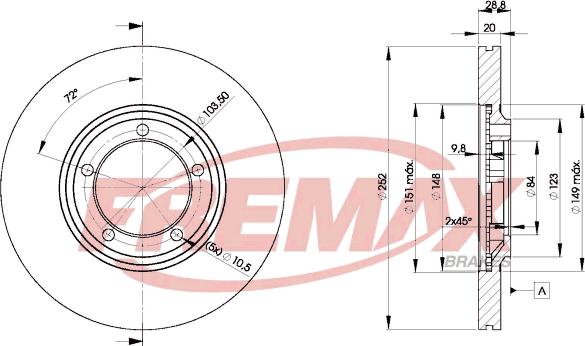 FREMAX BD-0100 - Brake Disc autospares.lv