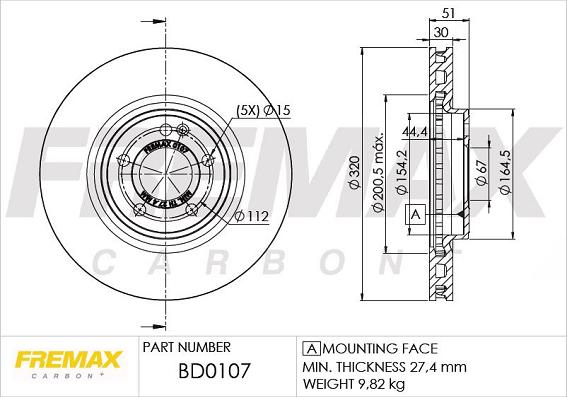 FREMAX BD-0107 - Brake Disc autospares.lv