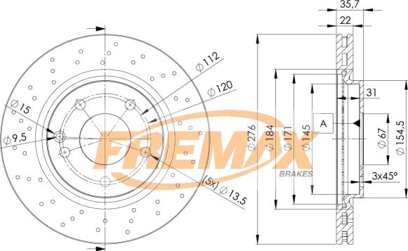 FREMAX BD-0115 - Brake Disc autospares.lv