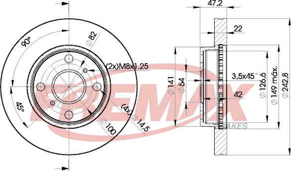 FREMAX BD-0110 - Brake Disc autospares.lv