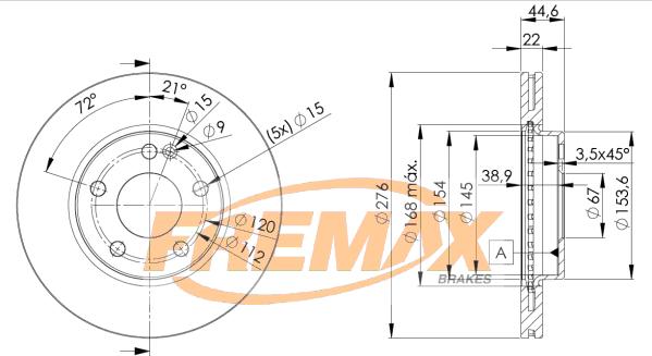 FREMAX BD-0111 - Brake Disc autospares.lv