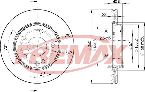 FREMAX BD-0113 - Brake Disc autospares.lv