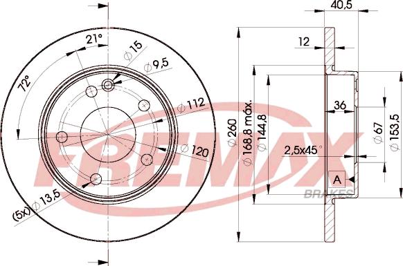 FREMAX BD-0112 - Brake Disc autospares.lv