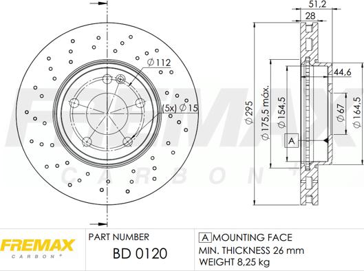 FREMAX BD-0120 - Brake Disc autospares.lv