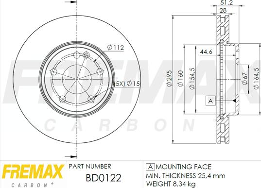 FREMAX BD-0122 - Brake Disc autospares.lv