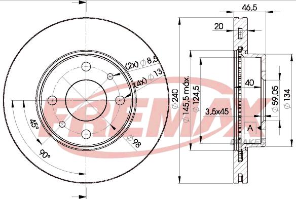 FREMAX BD-0178 - Brake Disc autospares.lv