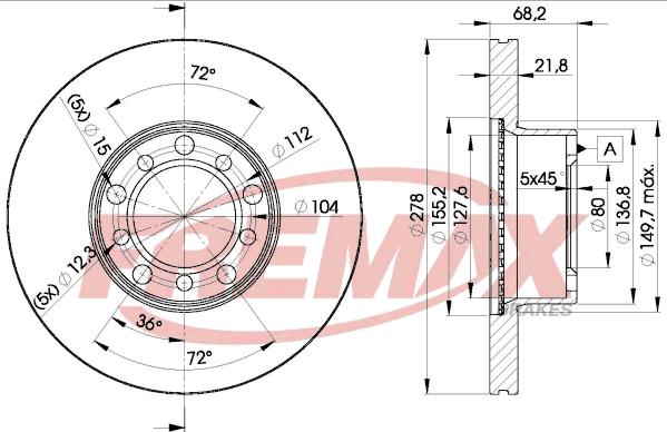 FREMAX BD-0172 - Brake Disc autospares.lv