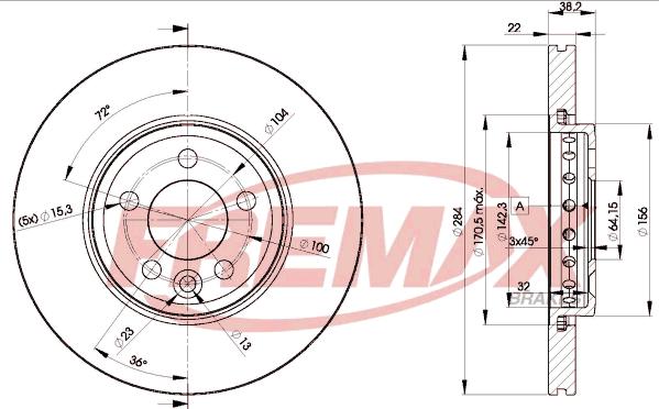 FREMAX BD-0844 - Brake Disc autospares.lv