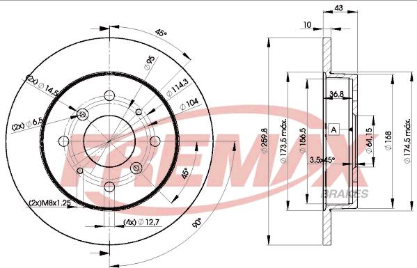 FREMAX BD-0802 - Brake Disc autospares.lv