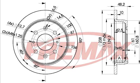 FREMAX BD-0817 - Brake Disc autospares.lv