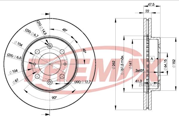 FREMAX BD-0830 - Brake Disc autospares.lv