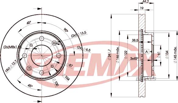 FREMAX BD-0838 - Brake Disc autospares.lv