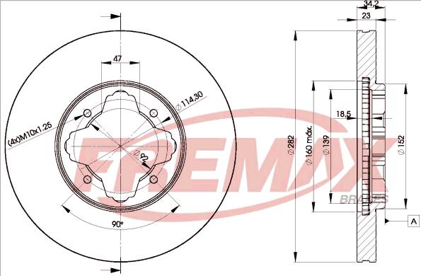 FREMAX BD-0837 - Brake Disc autospares.lv