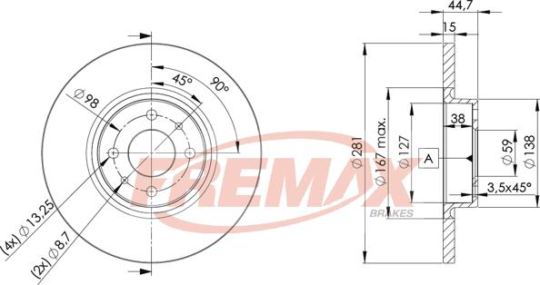 FREMAX BD-0355 - Brake Disc autospares.lv