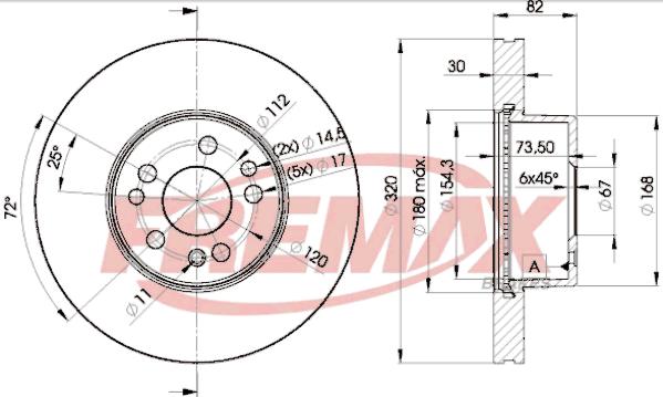 FREMAX BD-0212 - Brake Disc autospares.lv