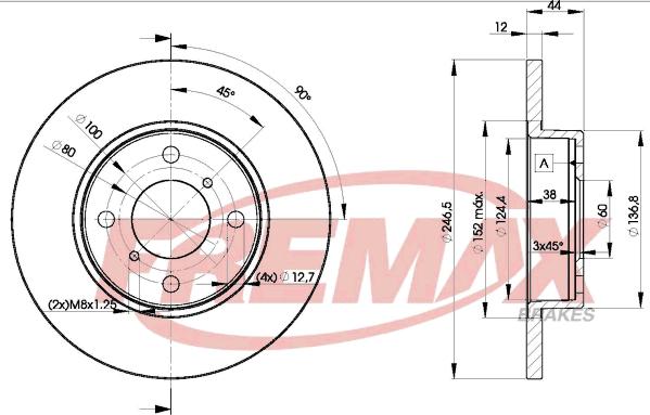 FREMAX BD-0711 - Brake Disc autospares.lv