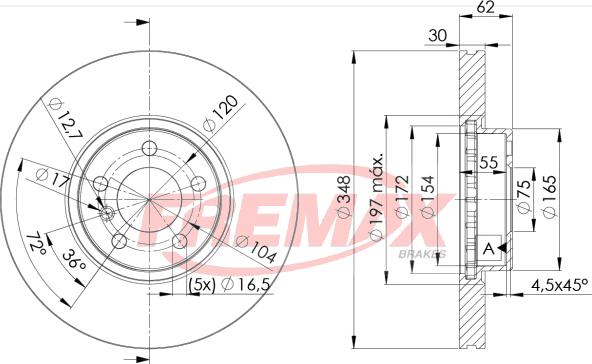 FREMAX BD-1986 - Brake Disc autospares.lv