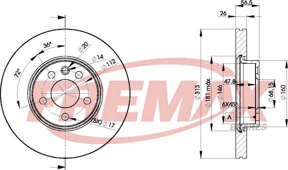 FREMAX BD-1530 - Brake Disc autospares.lv