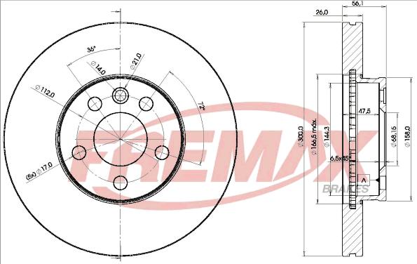 FREMAX BD-1531 - Brake Disc autospares.lv