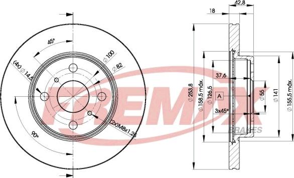 FREMAX BD-1608 - Brake Disc autospares.lv