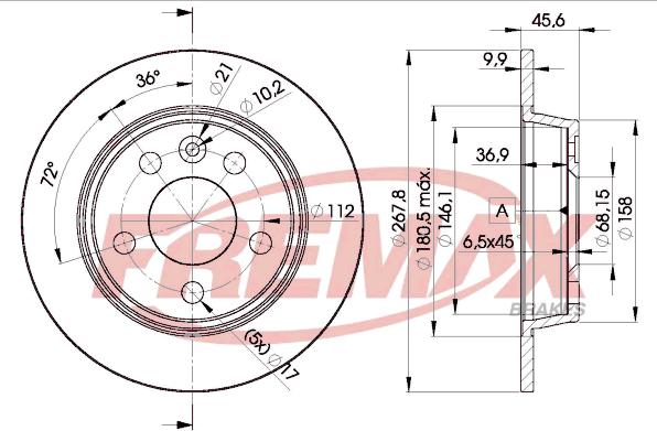 FREMAX BD-1094 - Brake Disc autospares.lv