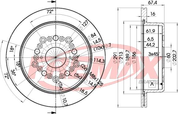 FREMAX BD-1040 - Brake Disc autospares.lv