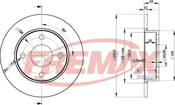 FREMAX BD-1063 - Brake Disc autospares.lv