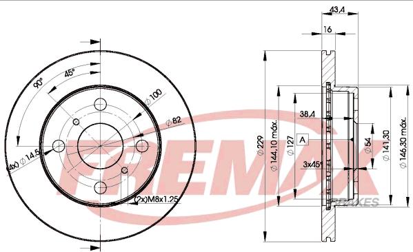 FREMAX BD-1009 - Brake Disc autospares.lv