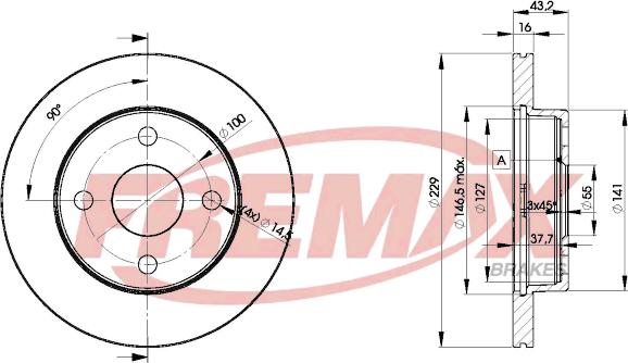 FREMAX BD-1016 - Brake Disc autospares.lv