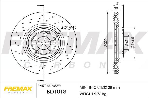 FREMAX BD-1018 - Brake Disc autospares.lv