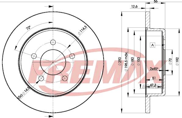 FREMAX BD-1023 - Brake Disc autospares.lv