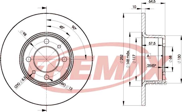 FREMAX BD-1070 - Brake Disc autospares.lv