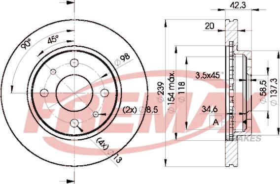 FREMAX BD-1072 - Brake Disc autospares.lv