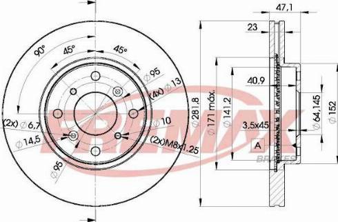 FREMAX BD-1104 - Brake Disc autospares.lv