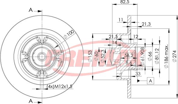 FREMAX BD-1181 - Brake Disc autospares.lv