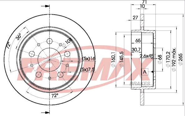 FREMAX BD-1895 - Brake Disc autospares.lv