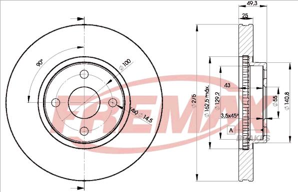 FREMAX BD-1320 - Brake Disc autospares.lv