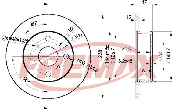 FREMAX BD-1250 - Brake Disc autospares.lv