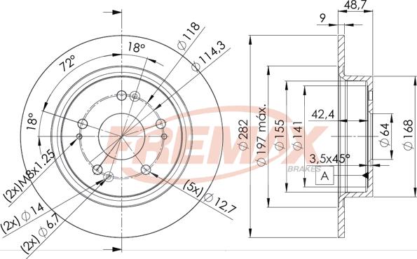 FREMAX BD-1258 - Brake Disc autospares.lv