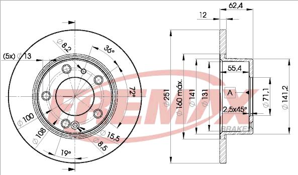 FREMAX BD-1796 - Brake Disc autospares.lv