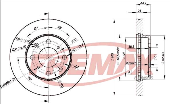 FREMAX BD-1701 - Brake Disc autospares.lv