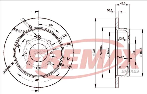 FREMAX BD-1703 - Brake Disc autospares.lv