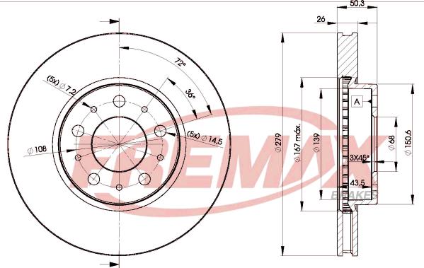 FREMAX BD-1788 - Brake Disc autospares.lv