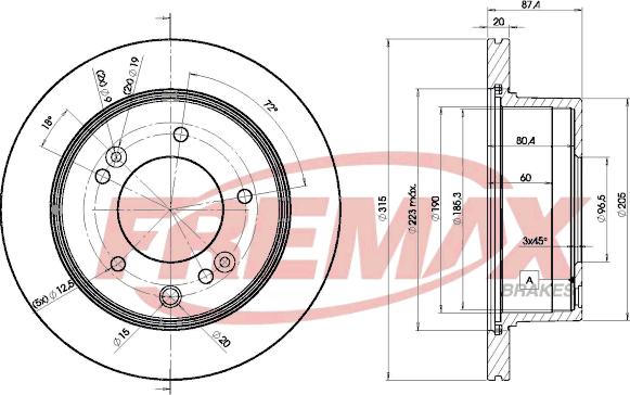 FREMAX BD-8411 - Brake Disc autospares.lv